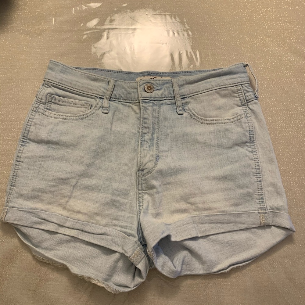 Light Wash High Waisted Jean Shorts
